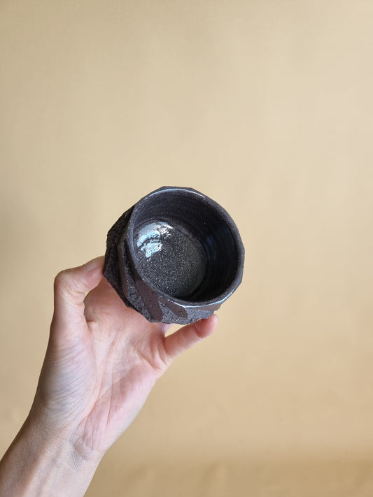 Kurinuki cup: Charcoal #06