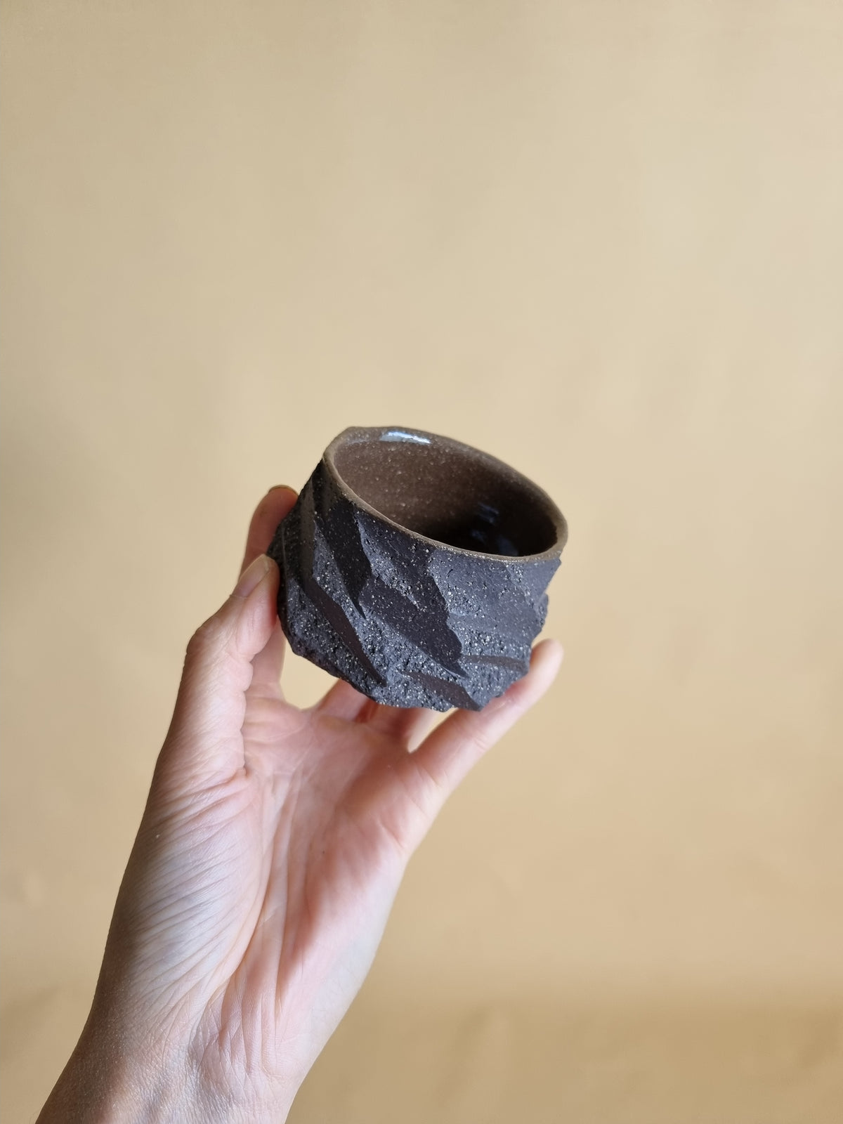 Kurinuki cup: Charcoal #07