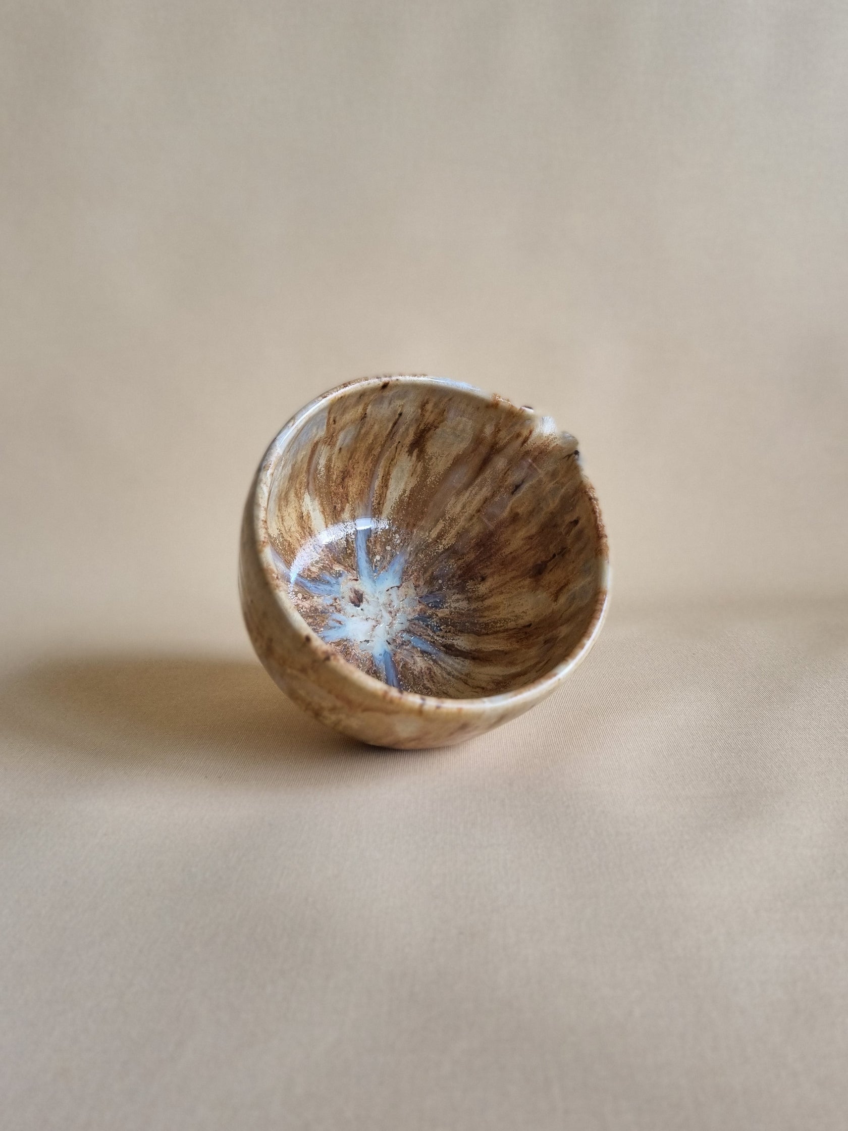 Matcha bowl: Gold Wood