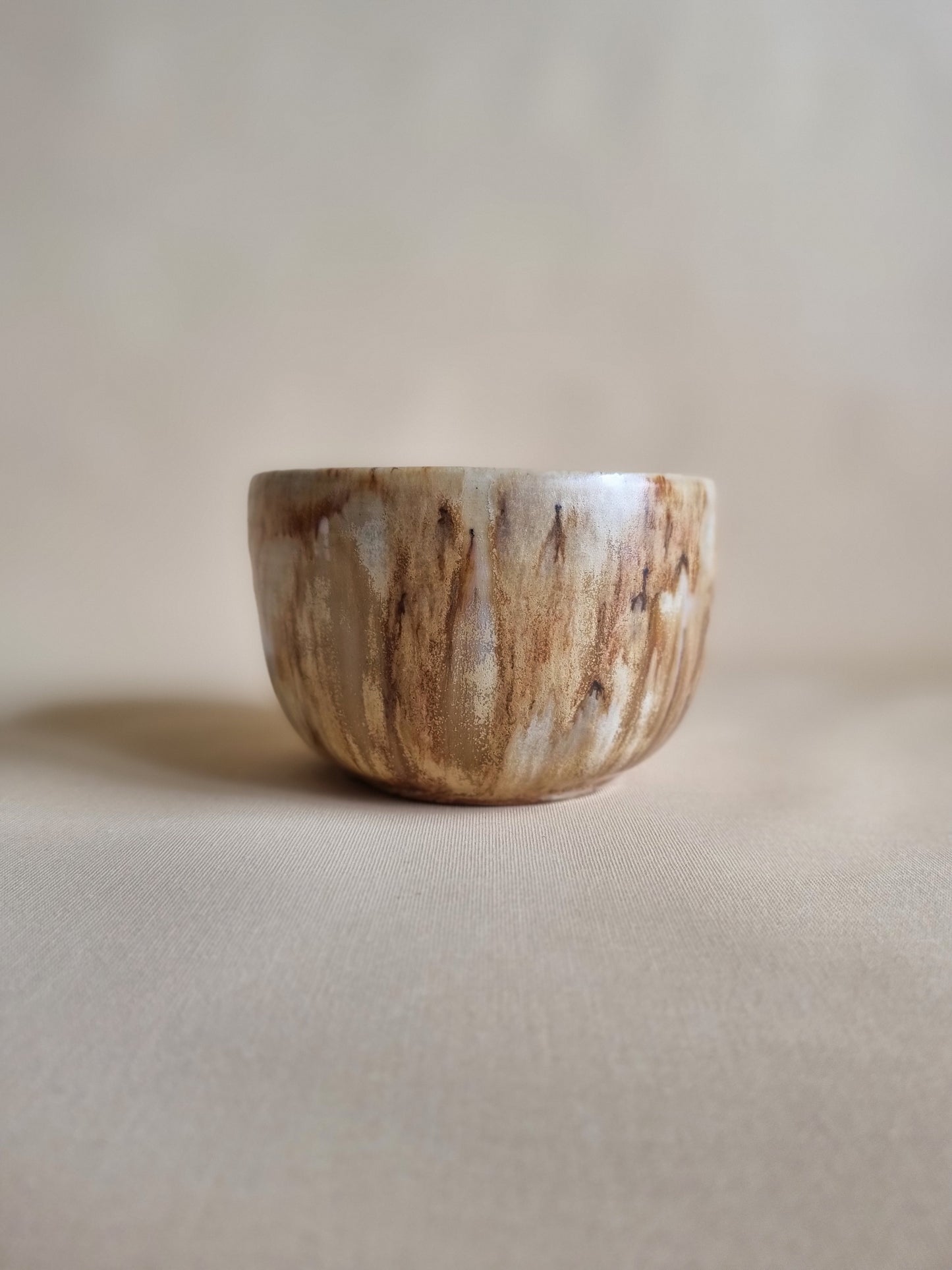 Matcha bowl: Gold Wood
