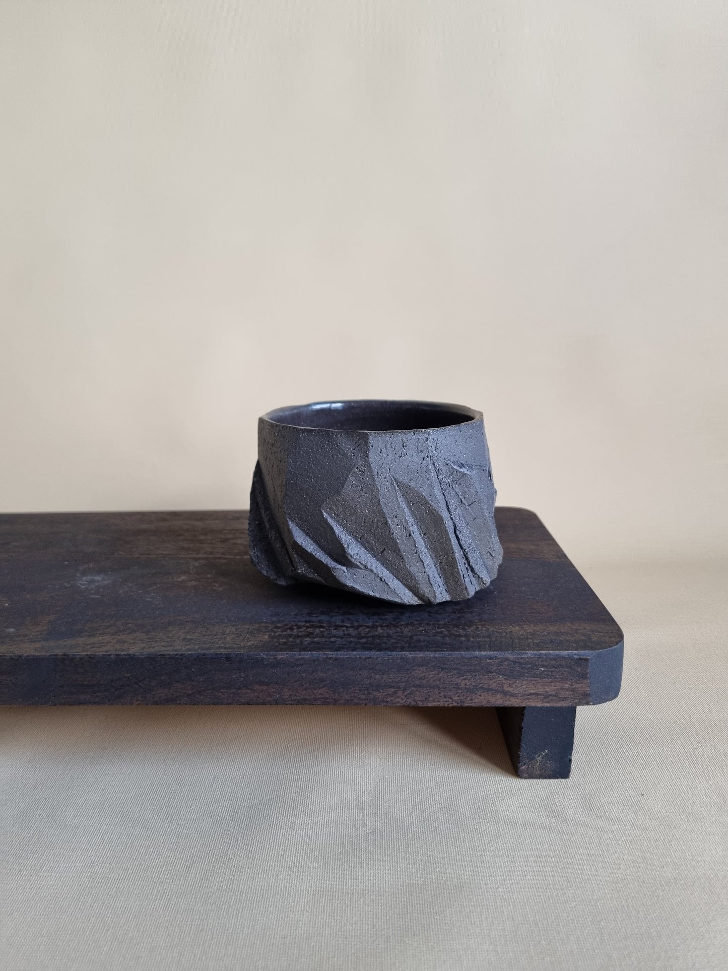 Kurinuki cup: Charcoal #04