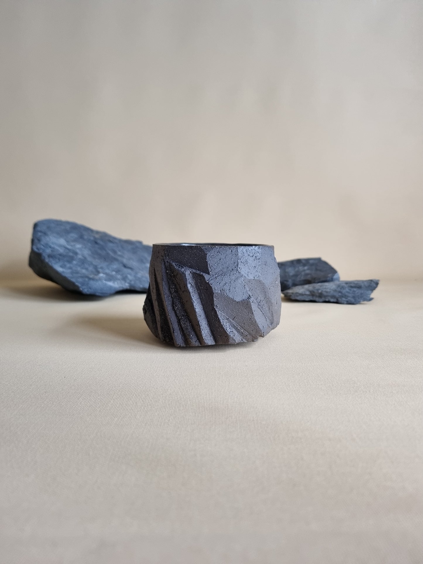 Kurinuki cup: Charcoal #04