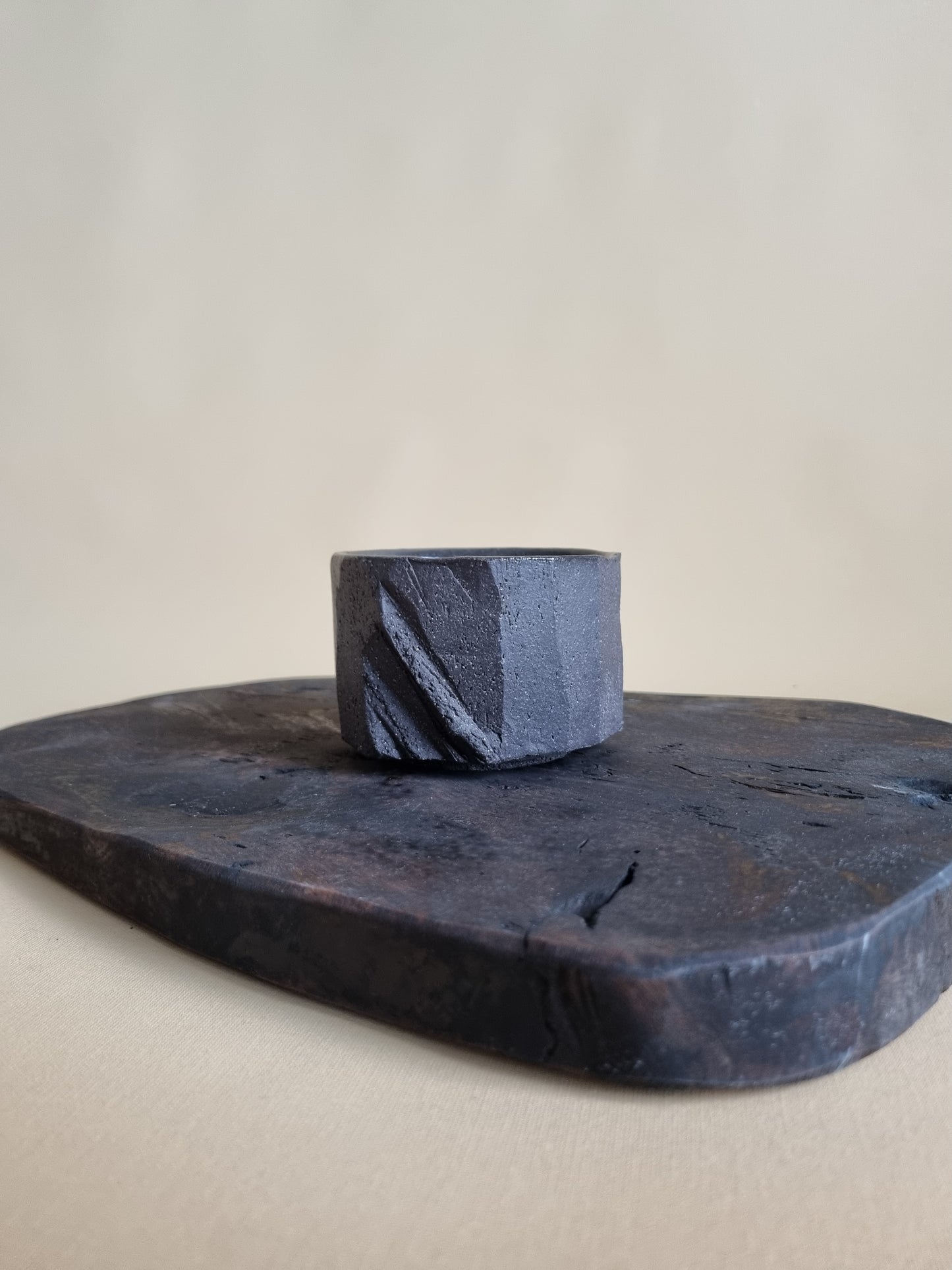 Kurinuki cup: Charcoal #03