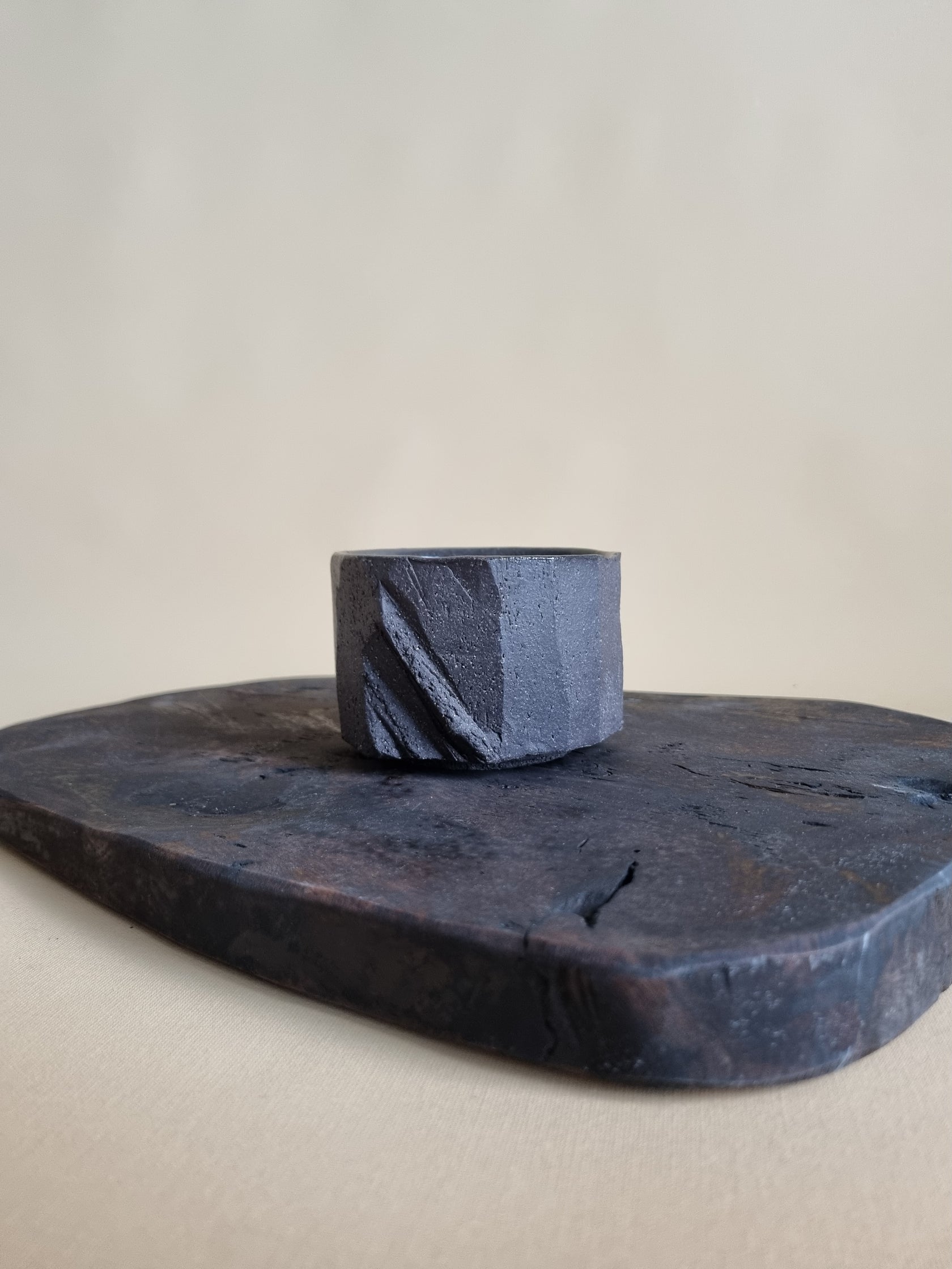 Kurinuki cup: Charcoal #03