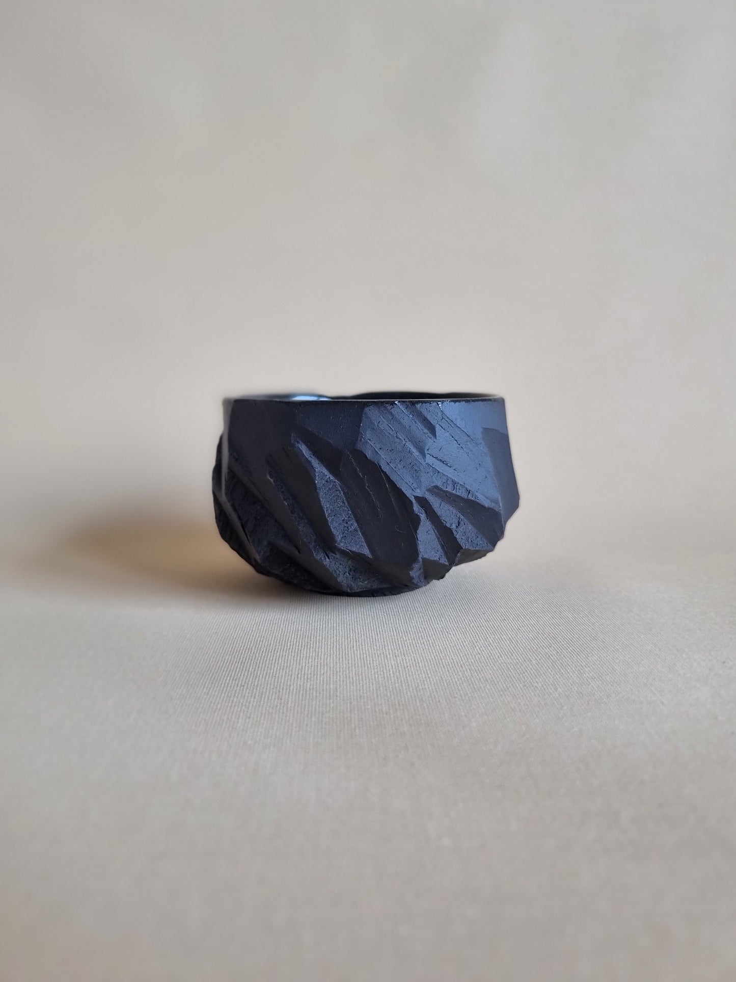Kurinuki cup: Obsidian #02