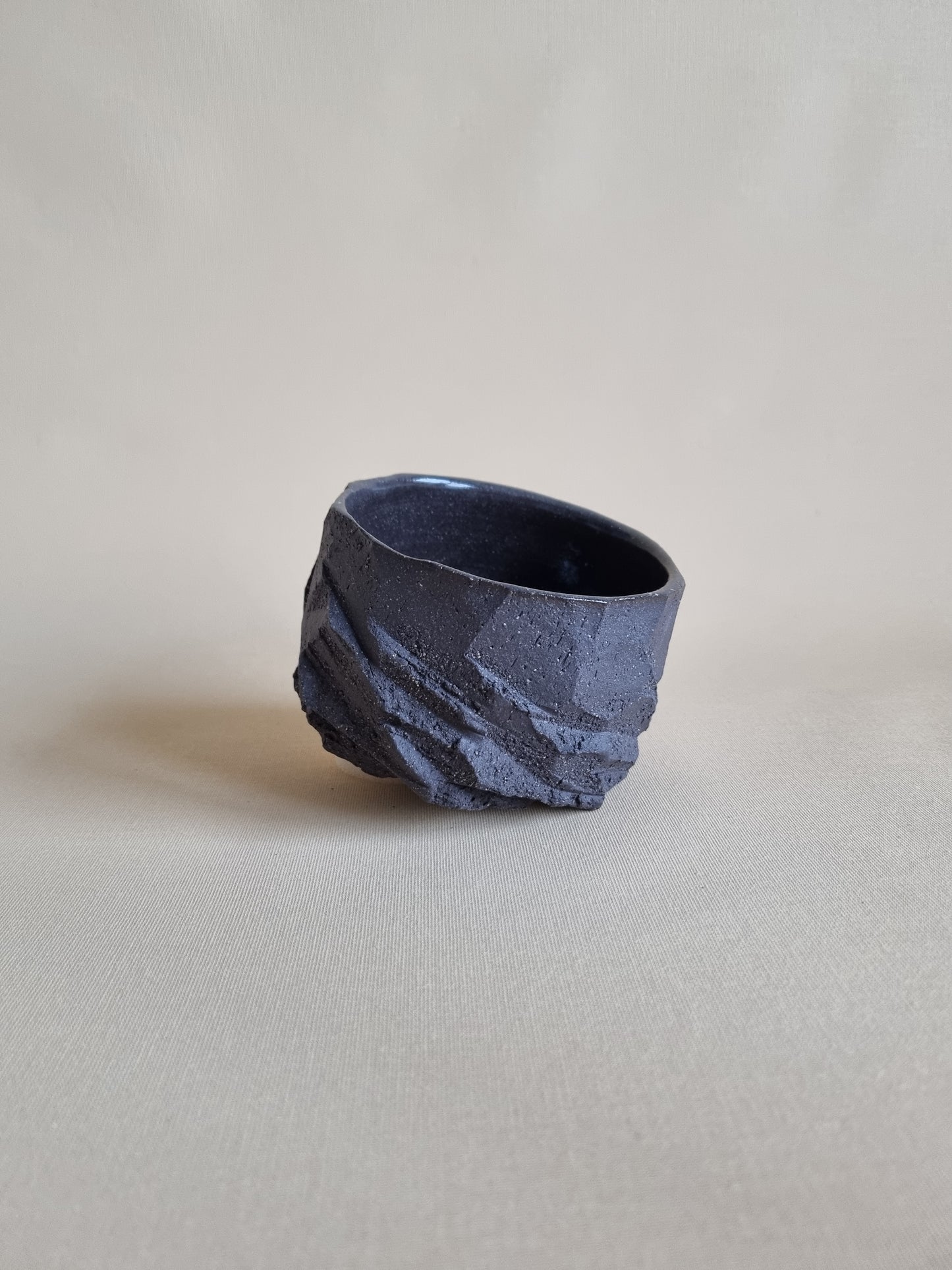 Kurinuki cup: Charcoal #07