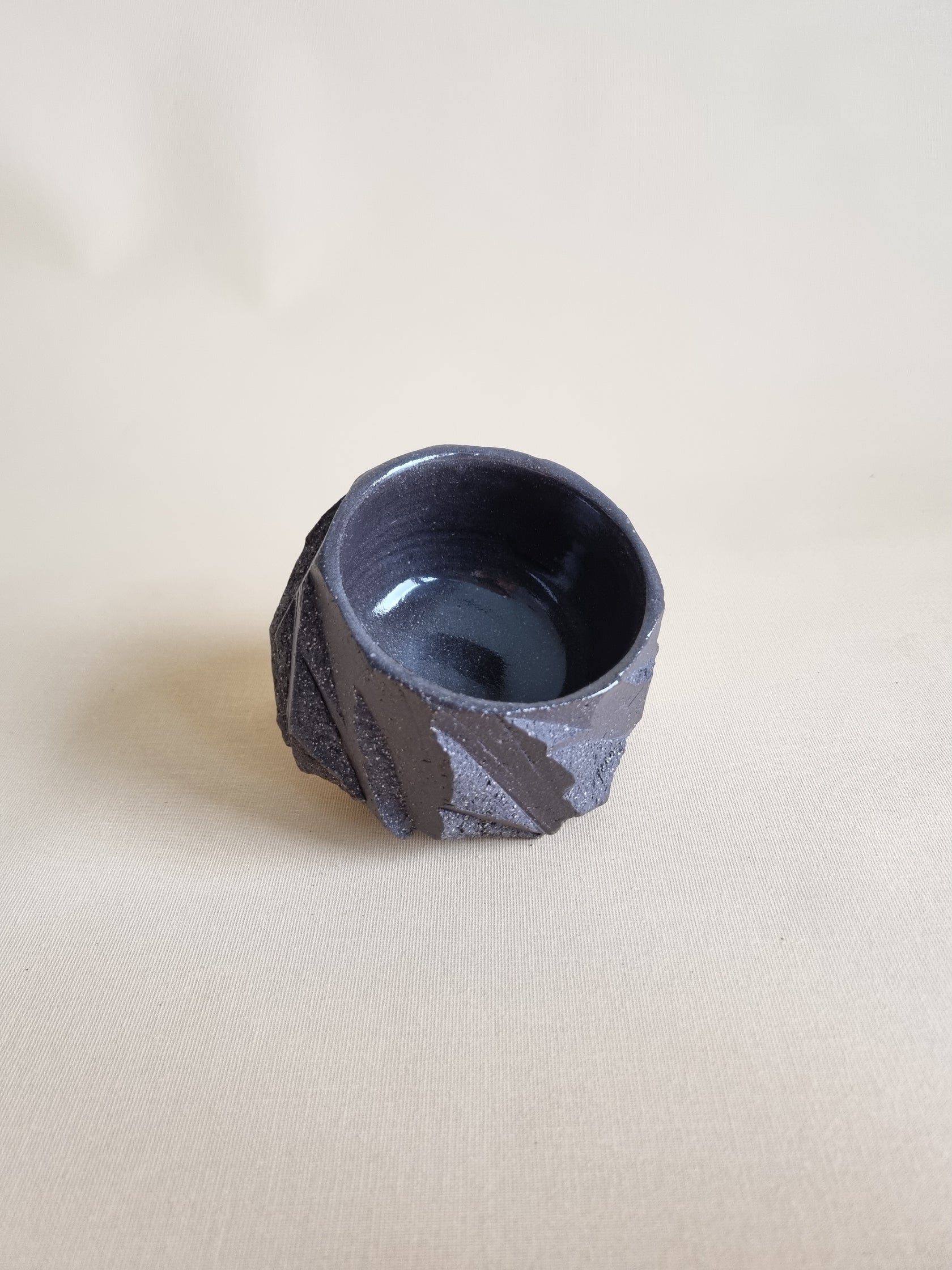 Kurinuki cup: Charcoal #07