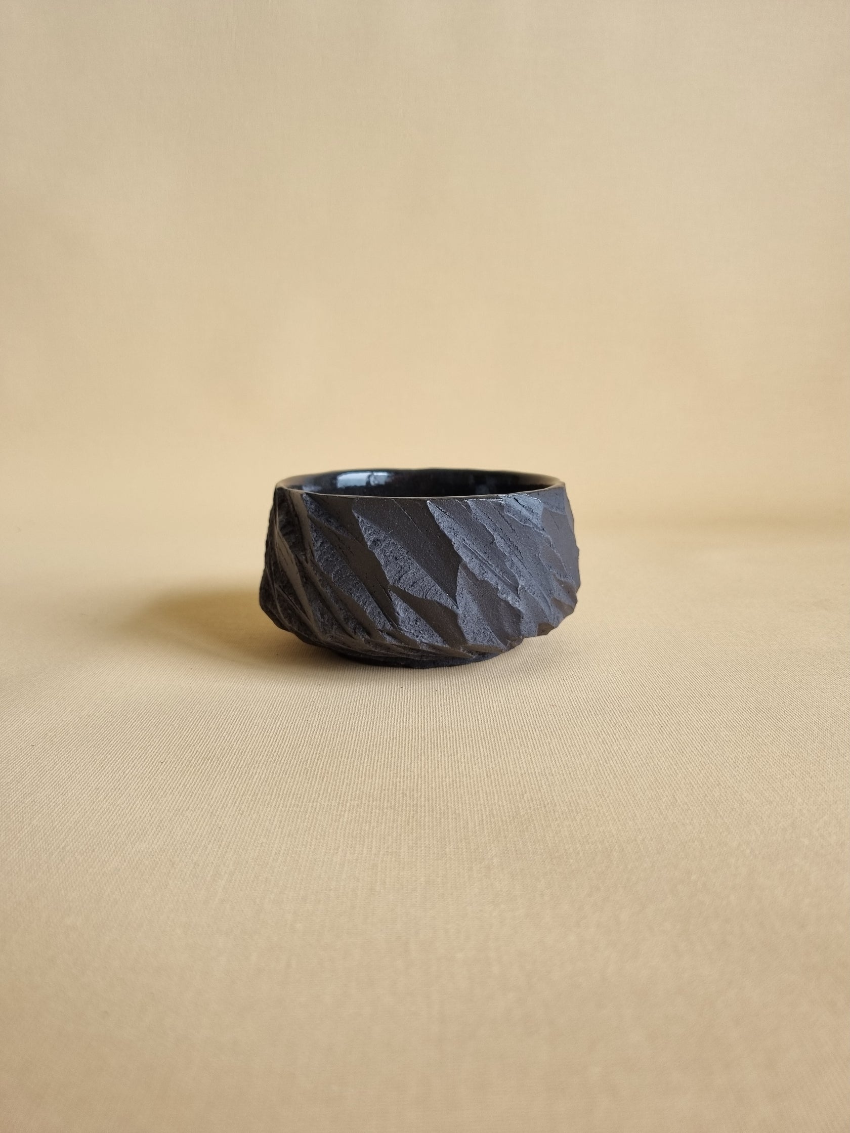 Kurinuki cup: Obsidian #02