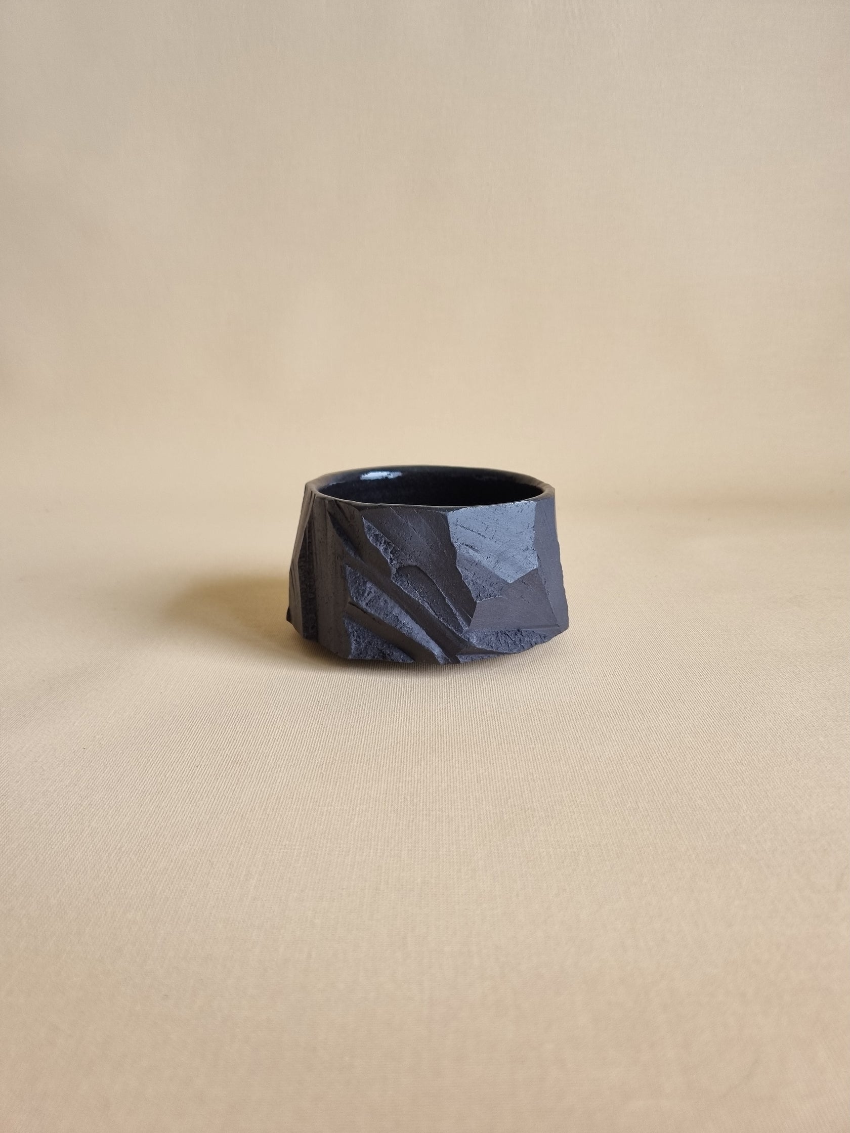 Kurinuki cup: Obsidian #06
