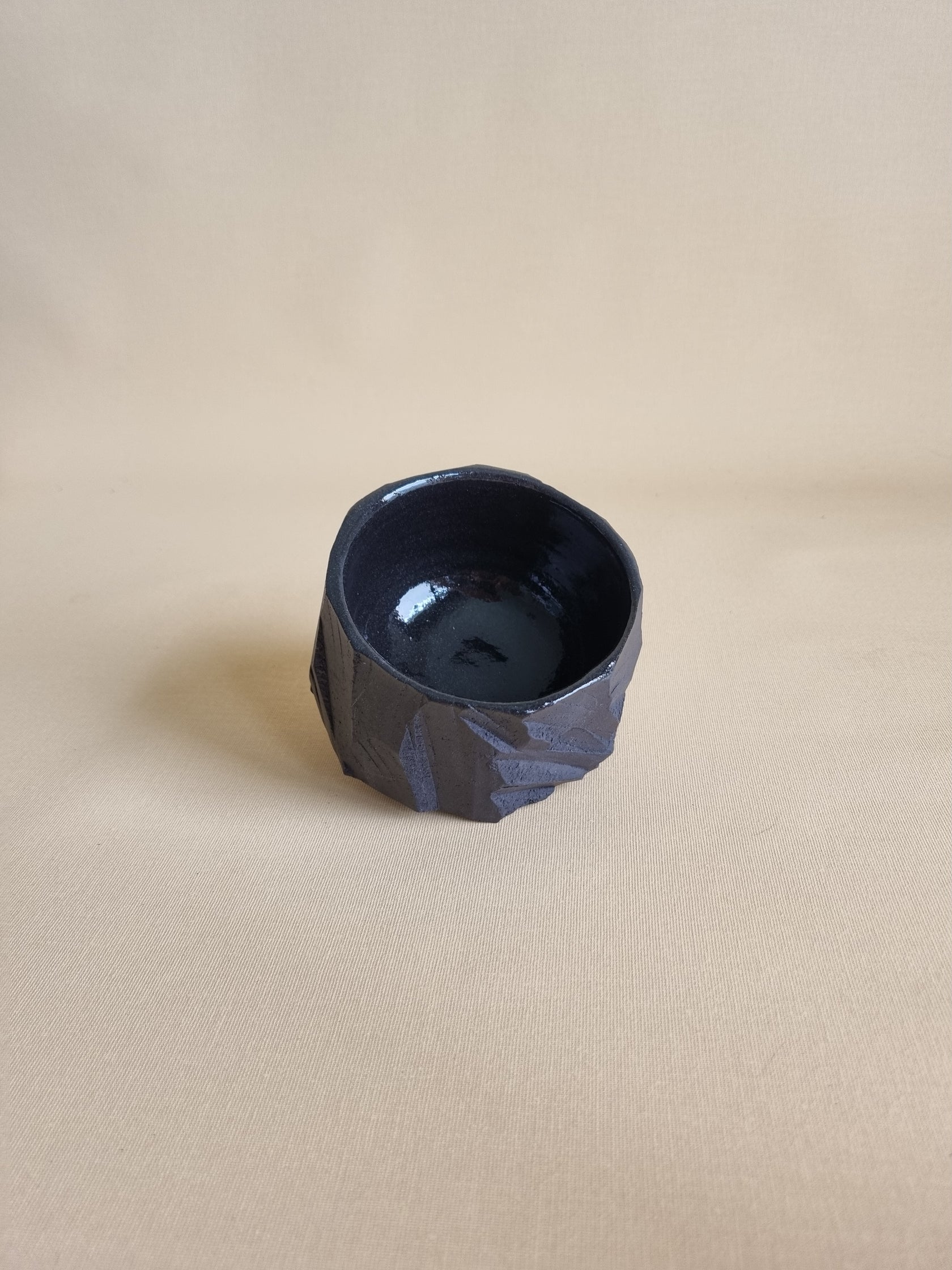Kurinuki cup: Obsidian #06