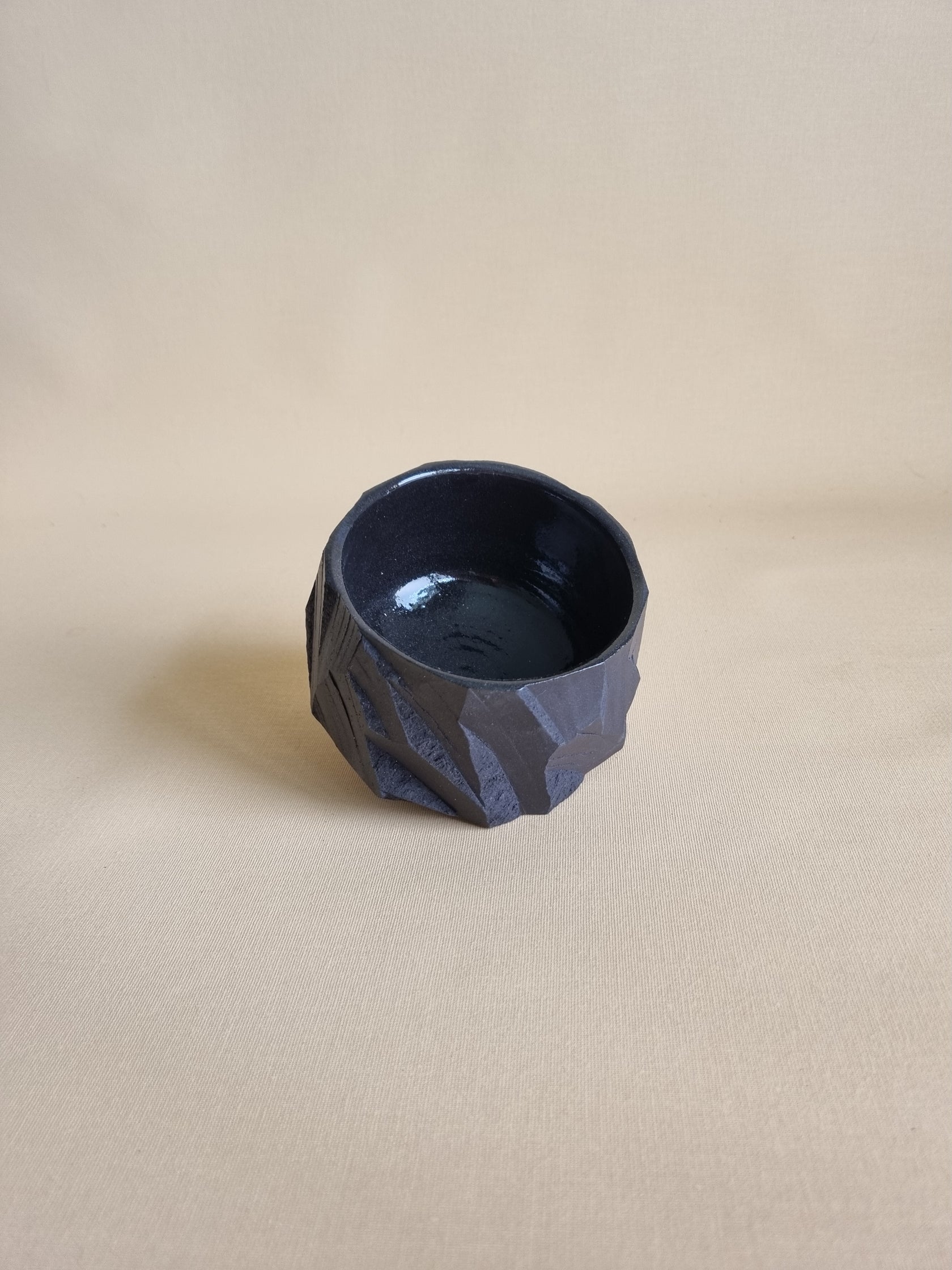 Kurinuki cup: Obsidian #08