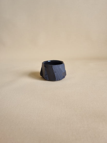 Kurinuki cup: Obsidian #10