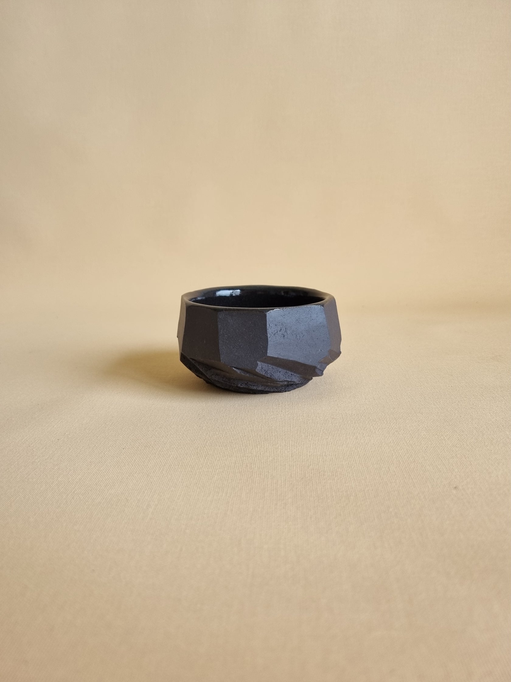 Kurinuki cup: Obsidian #11