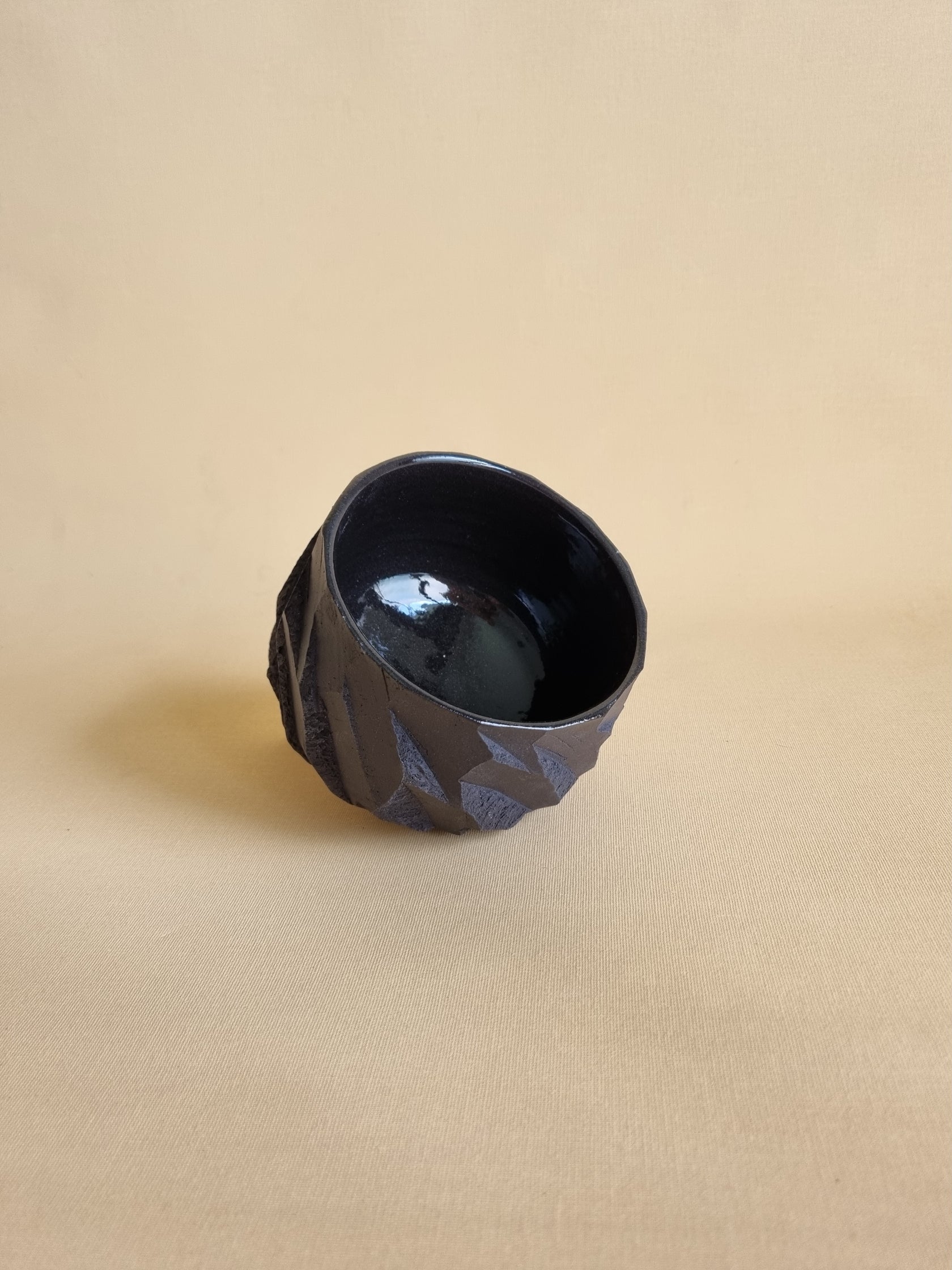 Kurinuki cup: Obsidian #05