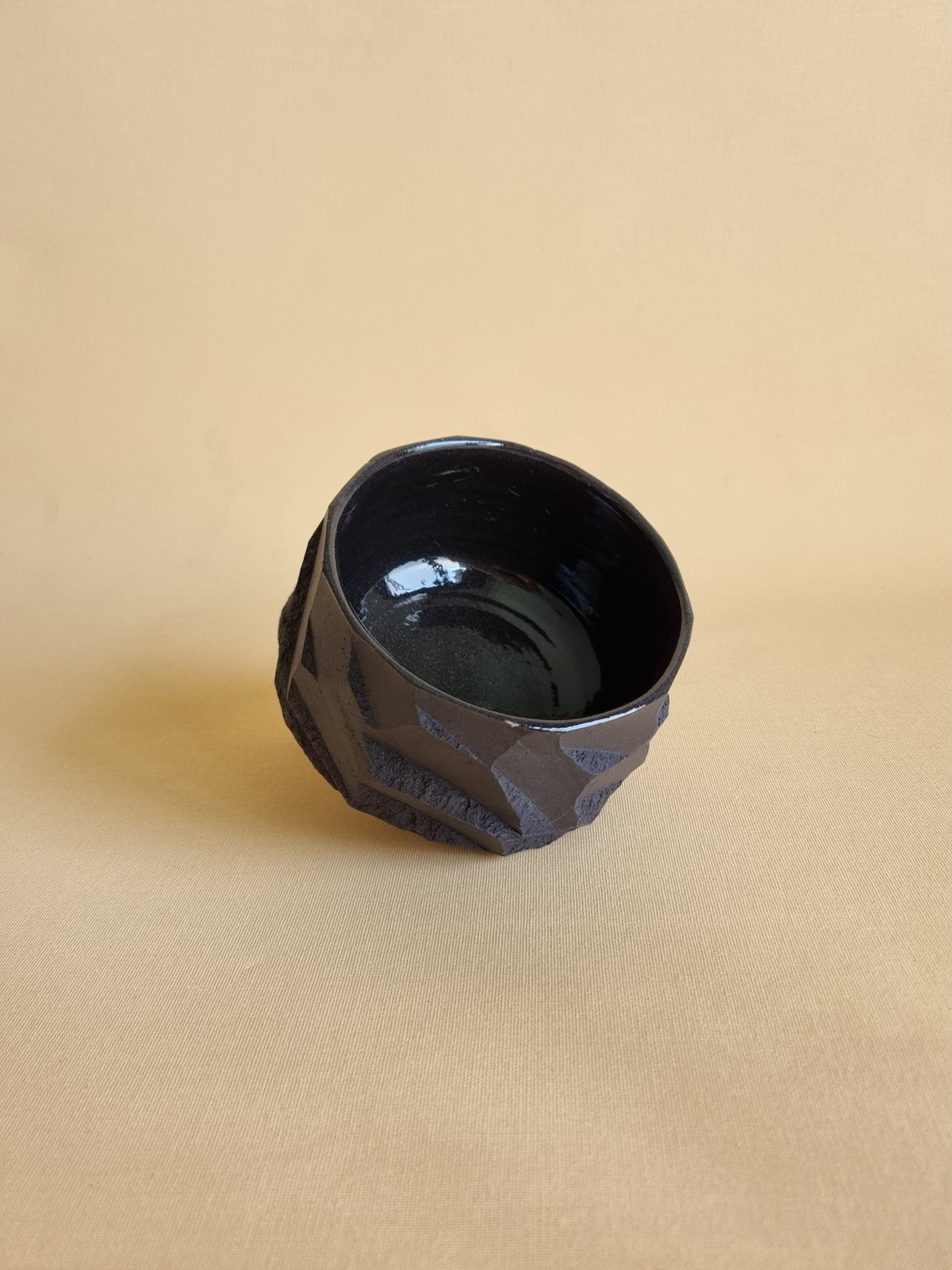 Kurinuki cup: Obsidian #07
