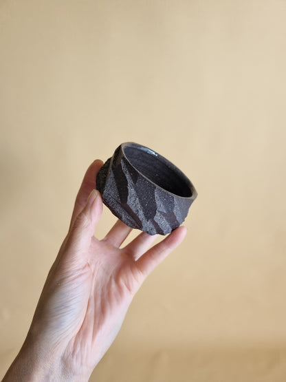 Kurinuki cup: Charcoal #06