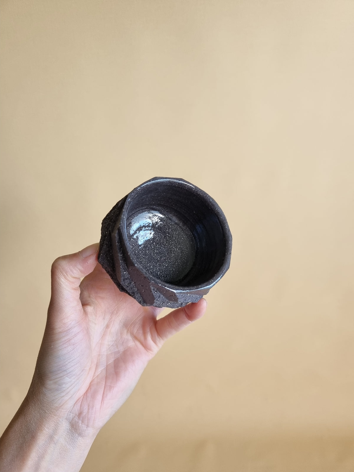 Kurinuki cup: Charcoal #06