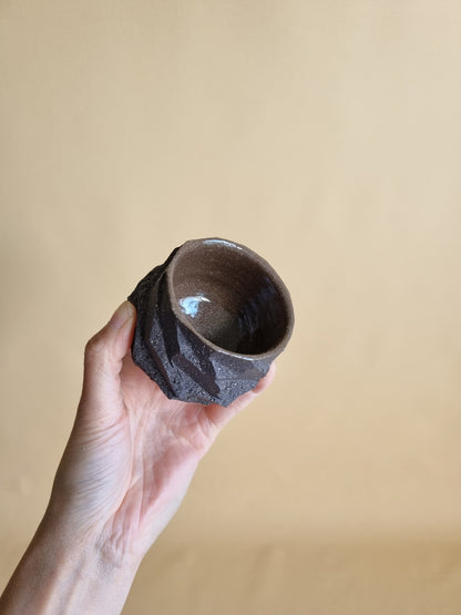 Kurinuki cup: Charcoal #07